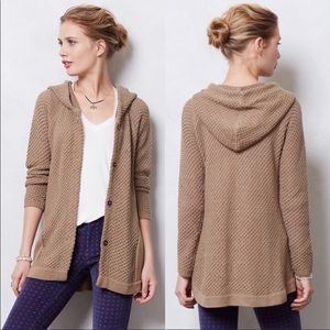 Anthropologie Sparrow Hooded Snap Cardigan sz M